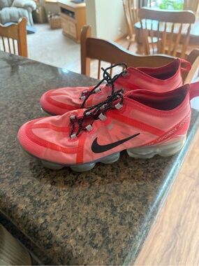 Nike Coral/Black VaporMax Plus Running Sneakers